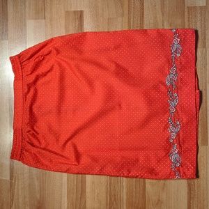 Vintage red with white polka dot handmade skirt